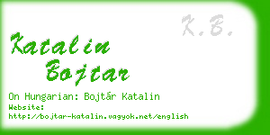 katalin bojtar business card